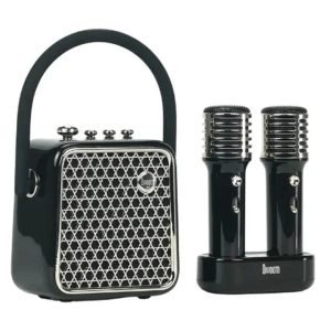 Divoom SongBird SE Speaker with Karaoke Dual Wireless Microphones - Black - Tashqila