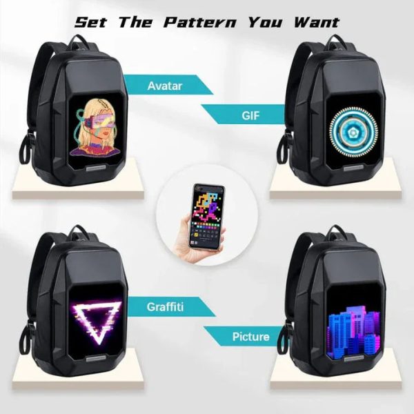 Divoom Cyberbag LED Backpack With App Control - Black - Tashqila