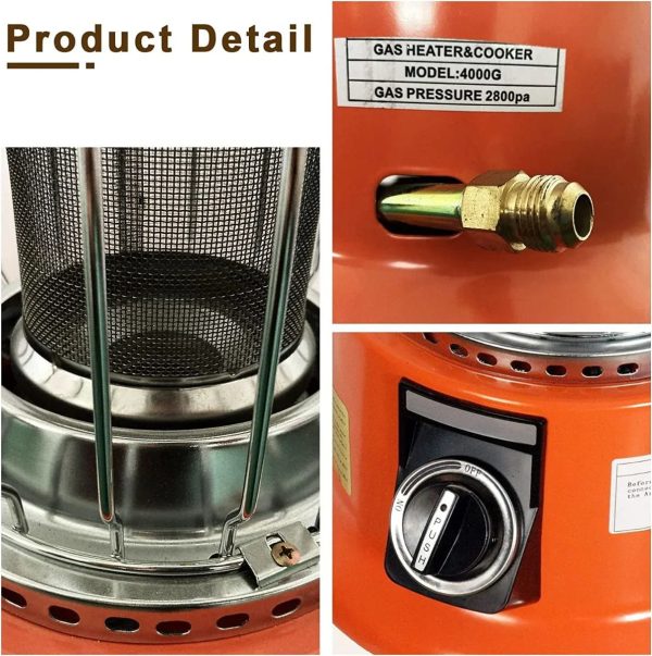 Santira Portable Gas Heater OC-G3000 - Tashqila