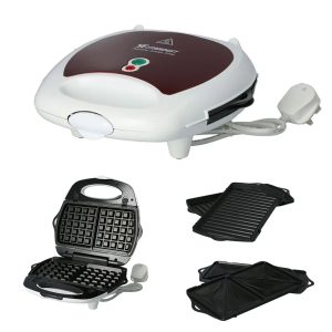 Stardust Sandwich & Waffle Maker - White - Tashqila