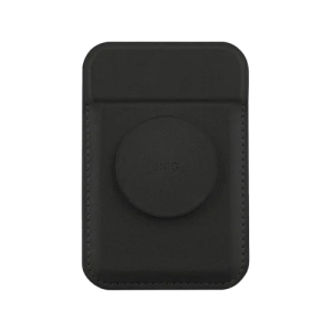 Uniq Flixa Magnetic Card Holder And Pop-Out Grip-Stand - Jet Black - Tashqila