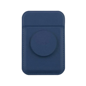 Uniq Flixa Magnetic Card Holder And Pop-Out Grip-Stand - Navy Blue - Tashqila