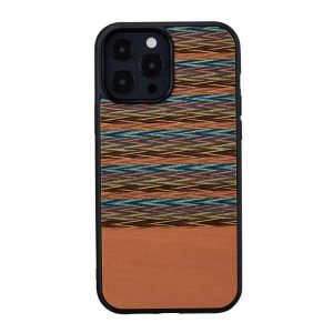 Man & Wood Series Cover For iPhone 13 Pro Max - Browny Check - Tashqila