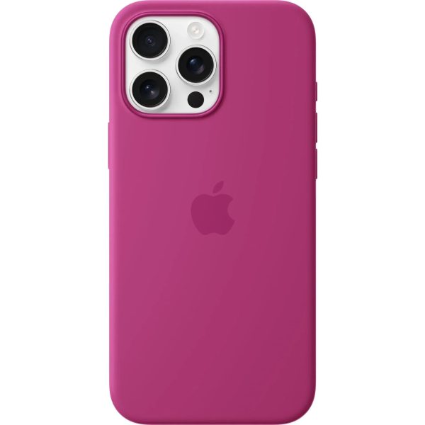 Apple iPhone 16 Pro Max Silicone Case with MagSafe - Fuchsia - Tashqila