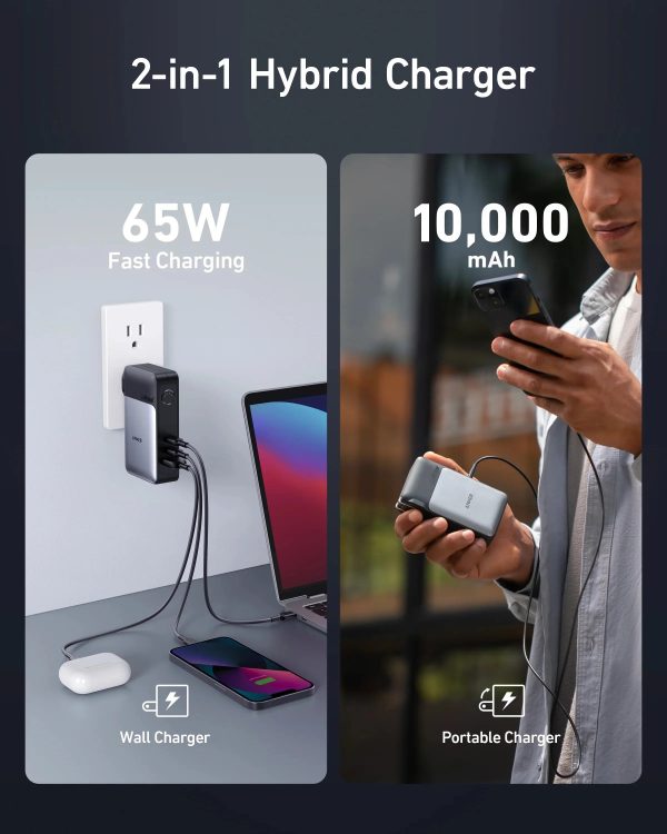 Anker 733 65W Power Bank 10000 GaNPrime -Black - Tashqila