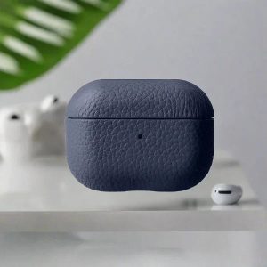 Melkco Airpods Pro Origin Paris Premium Leather Cover - Dark Blue - Tashqila