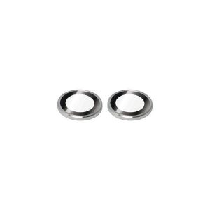 Torrii Bodyglass Camera Lens Protector (Individual Aluminium Ring) For iPhone 15 / 15 Plus – Silver - Tashqila