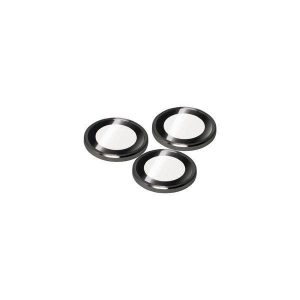 Torrii Bodyglass Camera Lens Protector (Individual Aluminium Ring) For iPhone 15 Pro / 15 Pro Max – Black - Tashqila