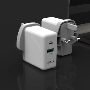 iWalk 36W Travel Adapter Power Delivery & Qc 3.0 - White - Tashqila