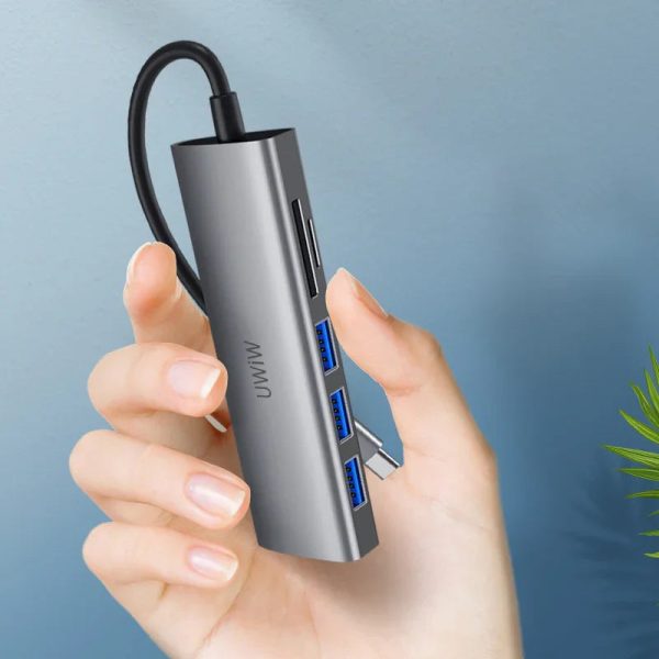 Wiwu Alpha A532St Type-C Hub 5 In 1 - Gray - Tashqila