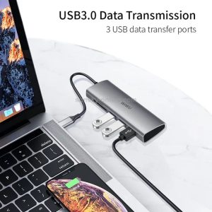 Wiwu Alpha A532St Type-C Hub 5 In 1 - Gray - Tashqila