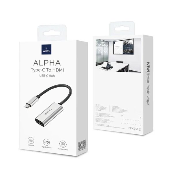 Wiwu Alpha Type-C To HDMI Hub - Gray - Tashqila