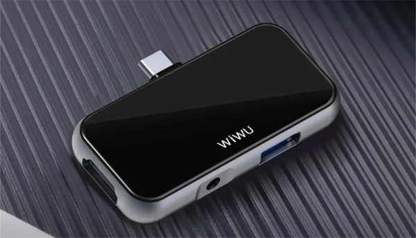 Wiwu Alpha T5Pro Type-C Hub 4 In 1 - Black - Tashqila