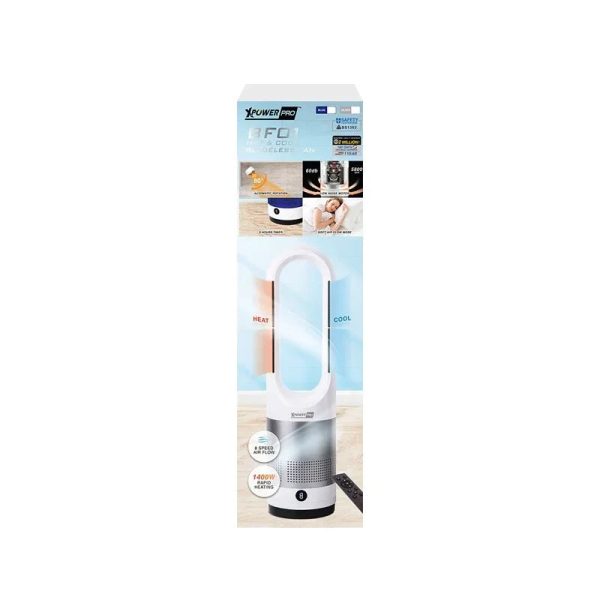 XPower Pro BF01 Hot & Cool Bladeless Fan - Silver - Tashqila