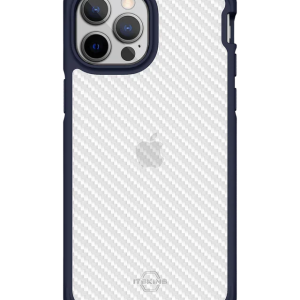 Itskins Hybrid Tek iPhone 13 Pro Max Case - Deep Blue And Transparent - Tashqila