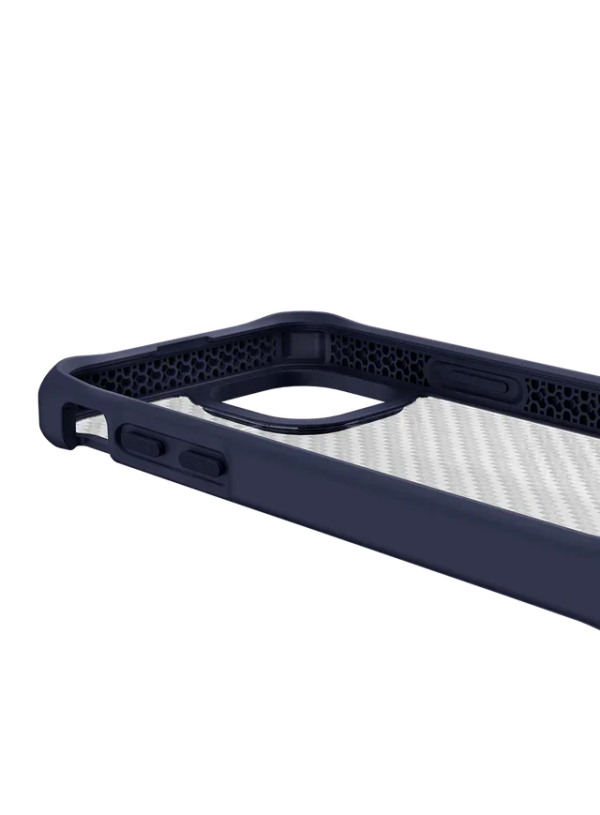 Itskins Hybrid Tek iPhone 13 Pro Max Case - Deep Blue And Transparent - Tashqila