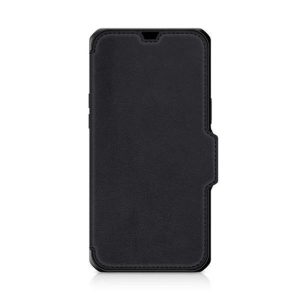 Itskins Hybrid Folio iPhone 13 Pro Max Cover - Black With Real Leather - Tashqila
