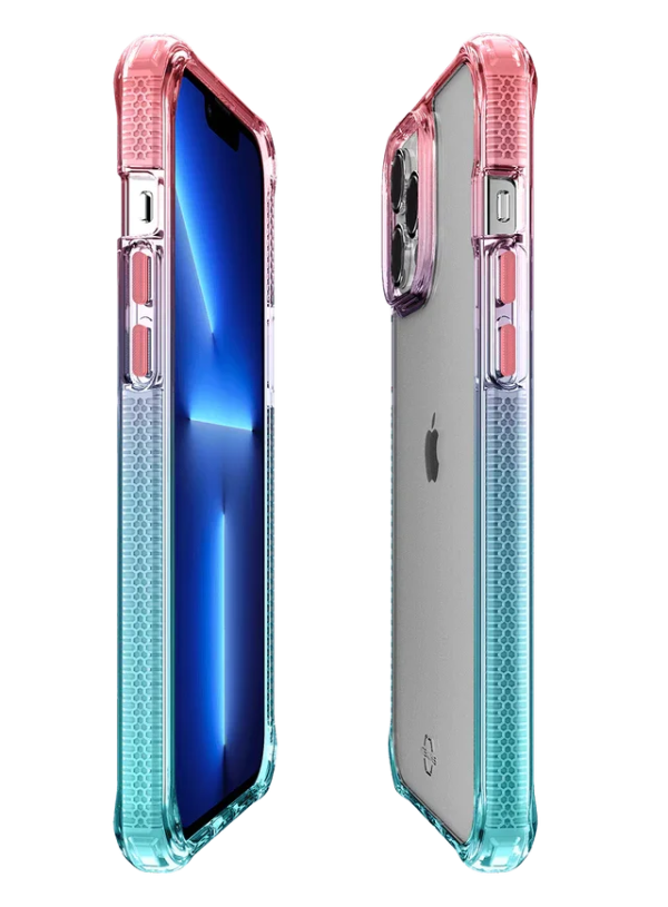 Itskins Supreme Prism iPhone 13 Pro Max Cover - Light Blue And Light Pink - Tashqila