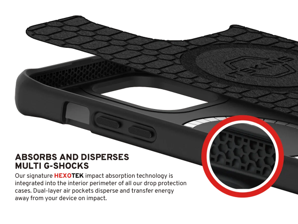 Itskins Hybrid Mag Carbon iPhone 13 Pro Series Cover - Black Shinning 12K Carbon - Tashqila