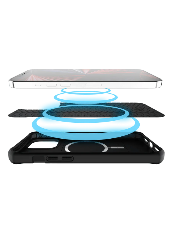 Itskins Hybrid Mag Carbon iPhone 13 Pro Series Cover - Black1 - Tashqila