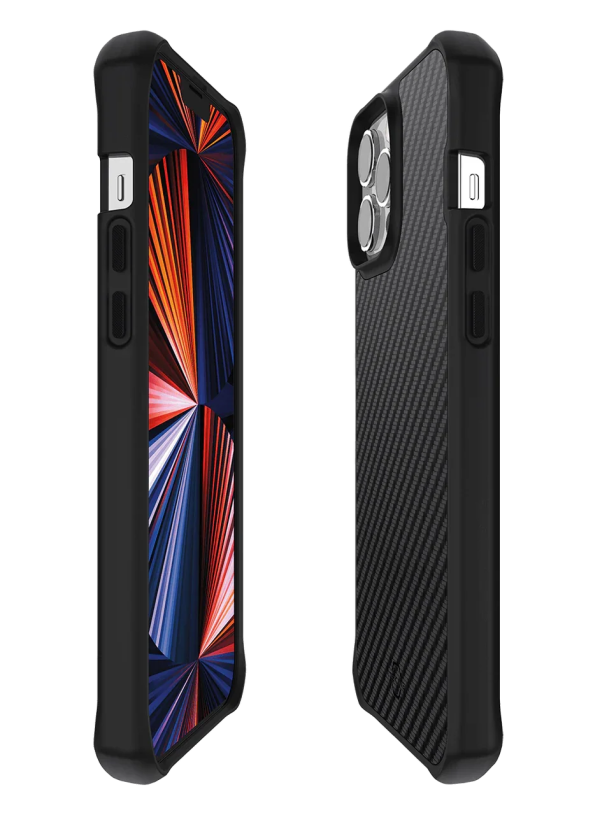 Itskins Hybrid Mag Carbon iPhone 13 Pro Series Cover - Black1 - Tashqila