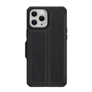 Itskins Hybrid Folio iPhone 13 Pro Cover - Black With Real Leather - Tashqila
