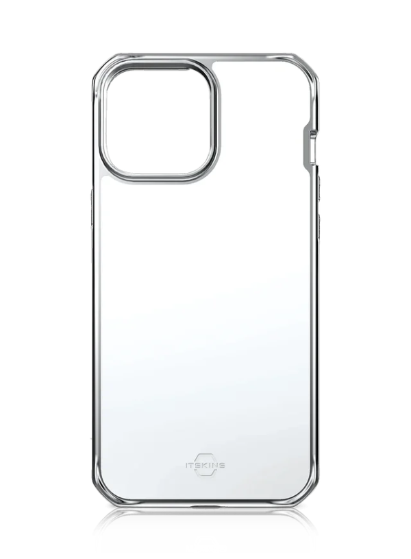 Itskins Hybrid Glass iPhone 13 Pro Cover - Silver - Tashqila