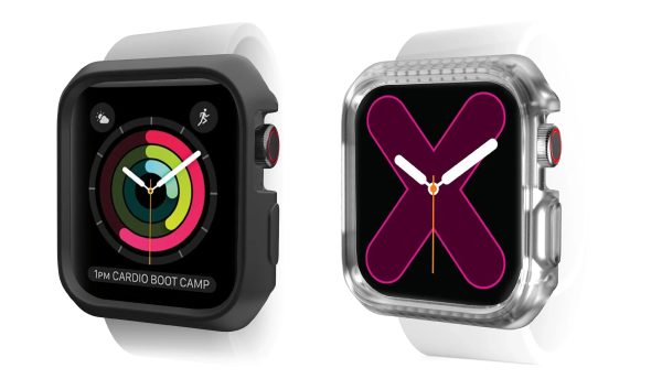 Itskins Spectrum Metal Cover For Apple Watch 40/41 Mm - Black + Clear 2 Pcs - Tashqila