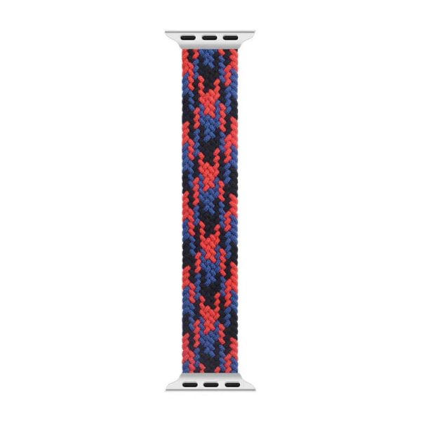 Wiwu Watch 49/46/45/44 Mm Braided Loop 155mm Strap - Black+Red+Dark Blue - Tashqila