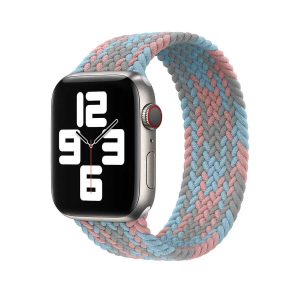 Wiwu Watch 49/46/45/44 Mm Braided Loop 155mm Strap - Grey+Pink+Blue - Tashqila