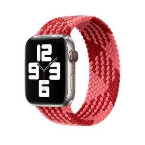 Wiwu Watch 49/46/45/44 Mm Braided Loop 155mm Strap - Pink+Red - Tashqila