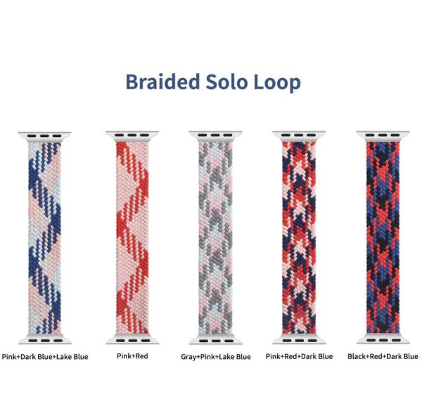 Wiwu Watch 49/46/45/44 Mm Braided Loop 155mm Strap - Pink+Red - Tashqila