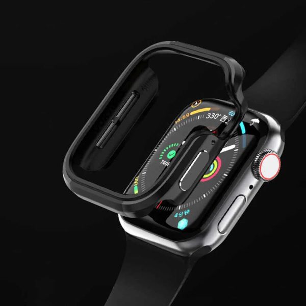 Wiwu Defense Armor Series Case For Apple Watch 44/45 Mm -Black - Tashqila