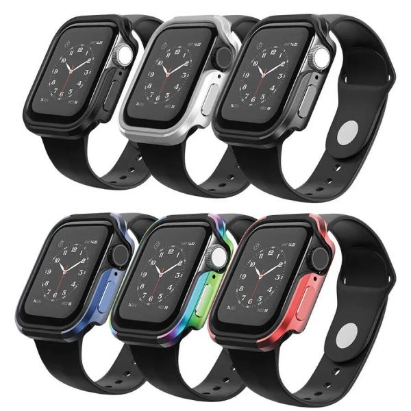 Wiwu Defense Armor Series Case For Apple Watch 44/45 Mm - Silver - Tashqila
