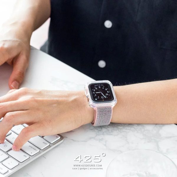 Itskins Spectrum Bumpur Case For Apple Watch 44/45 Mm - Smoke + Clear 2 Pcs - Tashqila