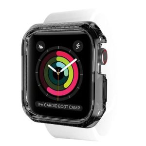 Itskins Spectrum Bumpur Case For Apple Watch 44/45 Mm - Smoke + Clear 2 Pcs - Tashqila