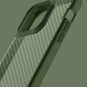 Itskins Hybrid Tek iPhone 14 Pro Max Case - Olive Green And Transparent - Tashqila