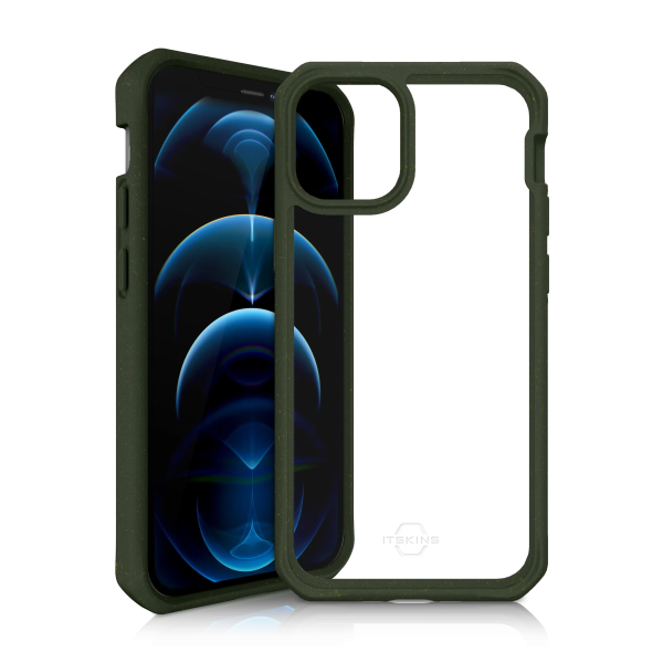 Itskins Feroniabio Pure iPhone 12 Pro Max Case - Kaki And Transparent - Tashqila