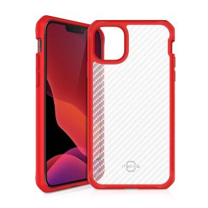 Itskins Hybrid Tek iPhone 12 Pro Max Case - Red And Transparent - Tashqila