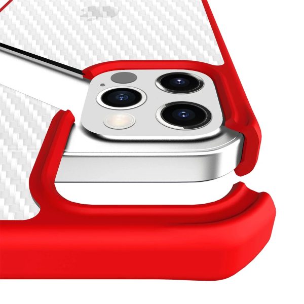 Itskins Hybrid Tek iPhone 12 Pro Max Case - Red And Transparent - Tashqila