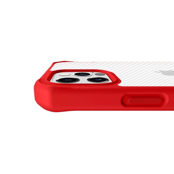 Itskins Hybrid Tek iPhone 12 Pro Max Case - Red And Transparent - Tashqila