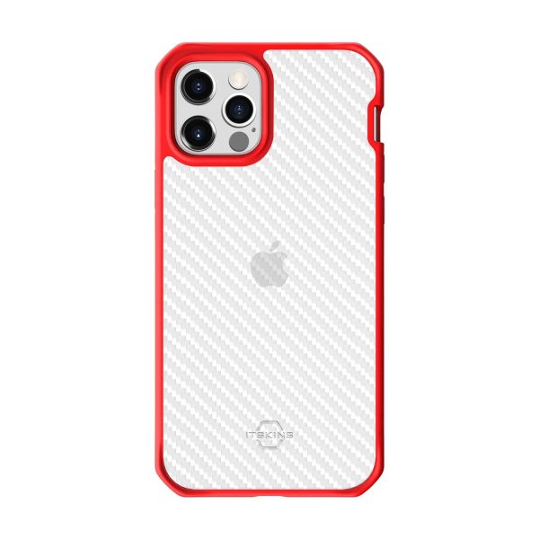 Itskins Hybrid Tek iPhone 12 Pro Max Case - Red And Transparent - Tashqila