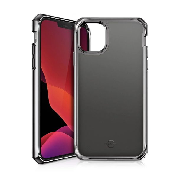 Itskins Hybrid Glass iPhone 12 Pro Max Cover - Space Grey - Tashqila