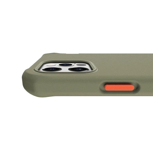 Itskins Supreme Solid iPhone 12 Pro Max Cover - Kaki And Orange - Tashqila