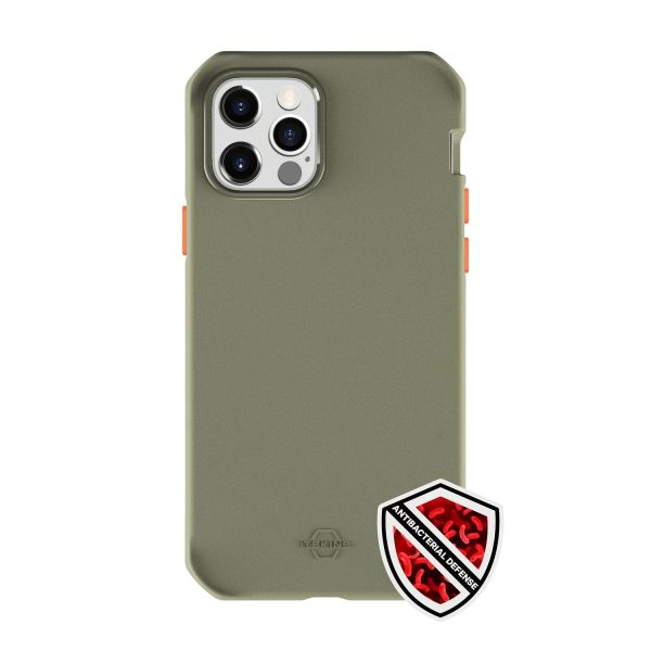 Itskins Supreme Solid iPhone 12 Pro Max Cover - Kaki And Orange - Tashqila