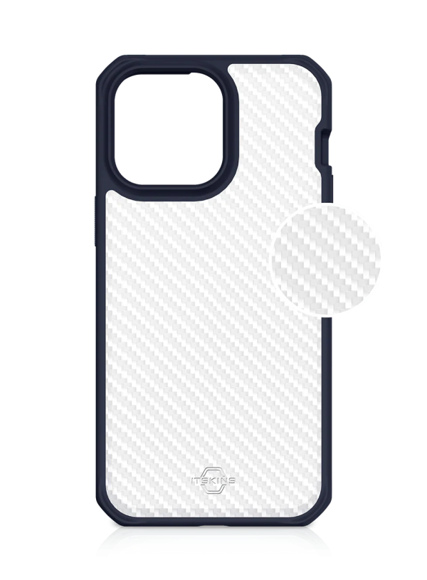 Itskins Hybrid Tek iPhone 14 Pro Case - Deep Blue And Transparent - Tashqila