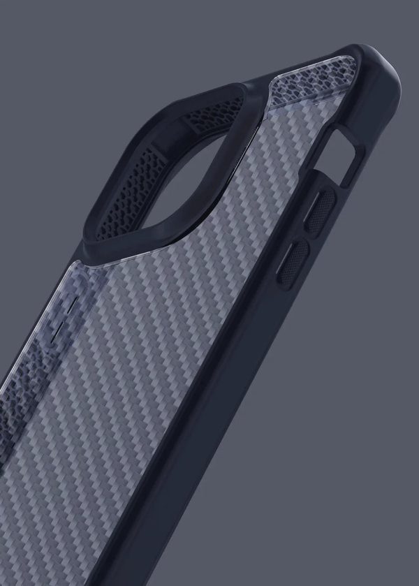 Itskins Hybrid Tek iPhone 14 Pro Case - Deep Blue And Transparent - Tashqila