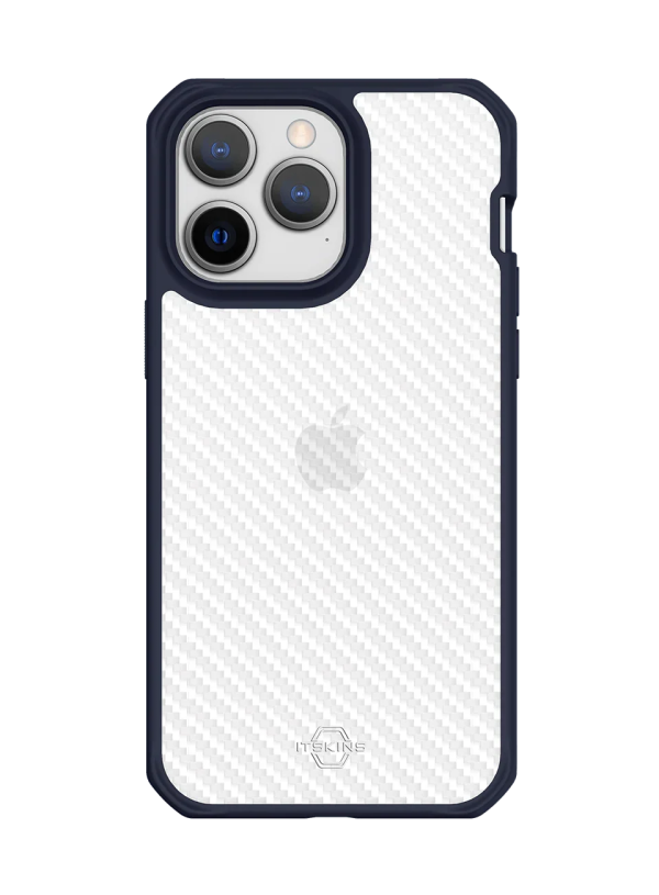 Itskins Hybrid Tek iPhone 14 Pro Case - Deep Blue And Transparent - Tashqila