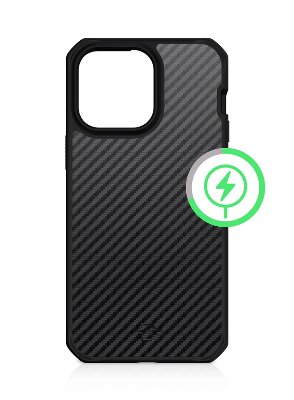 Itskins Ballistic Carbon iPhone 14 Pro Magsafe Case - Black - Tashqila