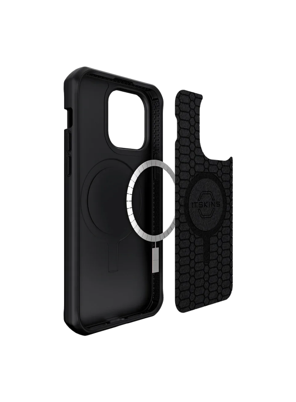 Itskins Ballistic Carbon iPhone 14 Pro Magsafe Case - Black - Tashqila